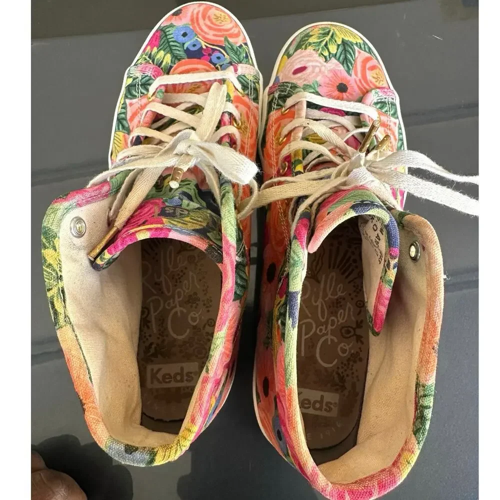 Keds x Rifle Paper Co. Juliet Floral High Top Sneakers Women’s Size‎ 7.5